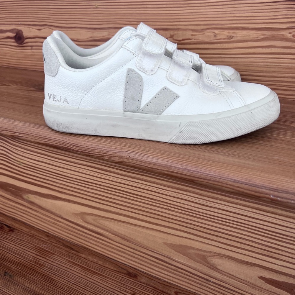 Veja White and Gray Sneakers